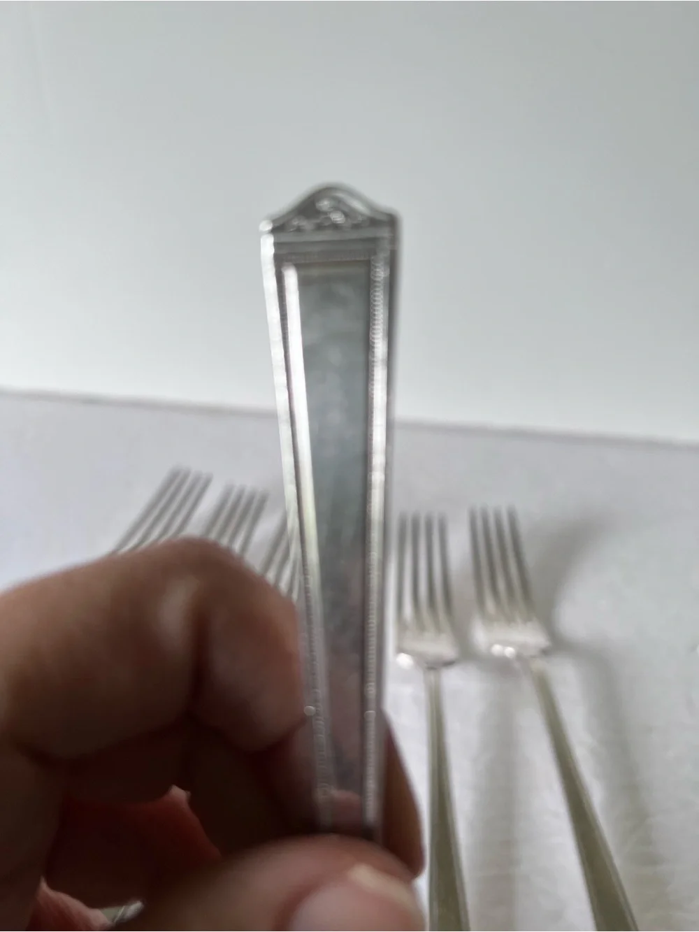 VTG 1847 Rogers Bros Silverware Not Mono Anniversary Pattern 6 Dinner Forks